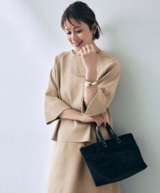 自由区 L モールブロッキング ニット