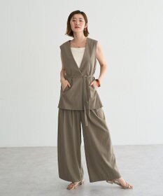 YECCA VECCA ドライタッチストレッチワイドパンツ