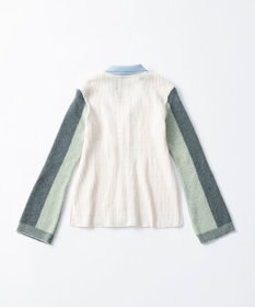 TRICOTE バイカラーニットシャツ