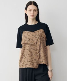 ICB 【30th ANNIVERSARY】5cityプリント コンビカットソー ブラック×バーントアンバー