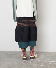 TRICOTE バイカラーニットシャツ