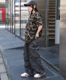 WEGO 【ユニセックス着用ITEM】デニムイージーカーゴパンツ