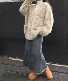 WEGO 【ユニセックス着用ITEM】フェザーカーディガン