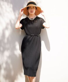 自由区 【ワコールコラボ】【カタログ掲載・洗える】レーシーニット ドレス