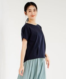 J.PRESS LADIES L 【接触冷感】コットンスムース フレンチスリーブ カットソー