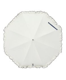 MOONBAT POLO RALPH LAUREN【WEB限定】晴雨兼用日傘 長傘 ワンポイントベア刺繍 フリル 一級遮光 遮熱 UV