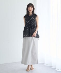 YECCA VECCA シアージャガードペプラムブラウス