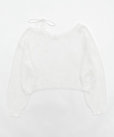 WEGO 2WAYオフショルメッシュニット