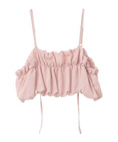 earth music&ecology ＳＥＴ２点起毛ストライプシャツ＋バルーンビスチェ