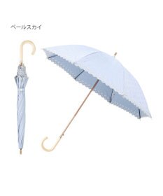 MOONBAT DAKS 晴雨兼用日傘 長傘 ドット ジャカード ボーラ刺繍