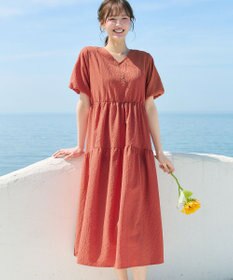 Tiaclasse リップルティアードワンピース