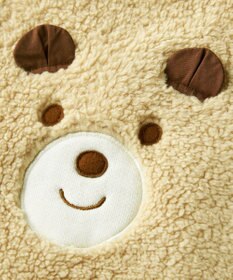 MIKI HOUSE HOT BISCUITS 【70-110cm】 もこくま顔ドン ボアフリースベスト