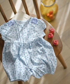 組曲 KIDS 【70㎝】フラワーボンボン ロンパース