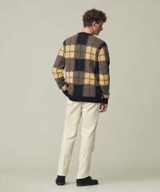 J.PRESS MEN ブークレジャガード ブラックウォッチクルー ニット