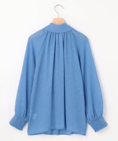 組曲 L 【前後着用可】サッカードビードットプリント ブラウス