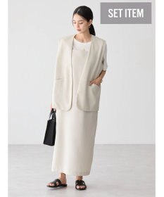 AMERICAN HOLIC ＳＥＴ　イージーケアジレベスト＋Ｉラインワンピース