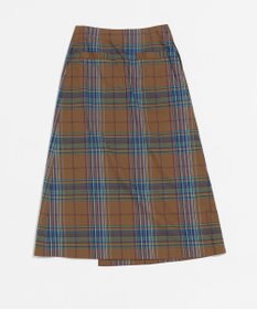 LENO DARK MADRAS CHECK WRAP SKIRT / マドラスチェックラップスカート