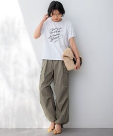 23区 【井波麻里衣さんコラボ】カリグラフィー プリント Tシャツ