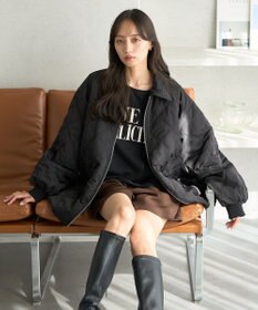 earth music&ecology 【WEB限定】ダブルステッチキルティングコート