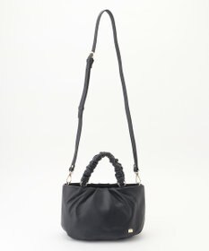 LA BAGAGERIE シープレザー ギャザーハンドル2wayラウンドトートバッグ