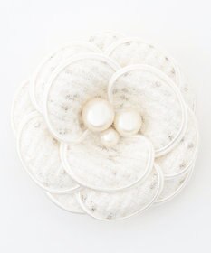 組曲 トリミングツイードコサージュ