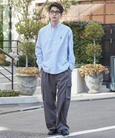 WEGO 【ユニセックス着用ITEM/MLサイズ展開】オックスフォードワンポイントシャツ（LS）