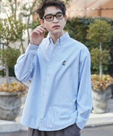 WEGO 【ユニセックス着用ITEM/MLサイズ展開】オックスフォードワンポイントシャツ（LS）