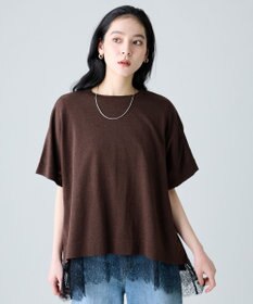 ANY リネンブレンドボクシーニット