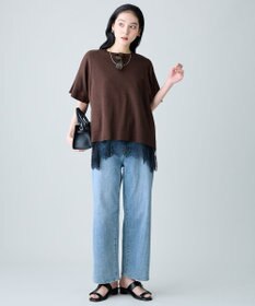ANY リネンブレンドボクシーニット