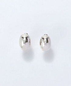 Phoebe 【ピアス見えシリーズ/金属アレルギー対応】オーバルフープスナップイヤリング　シルバー