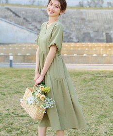 Tiaclasse リップルティアードワンピース