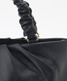 LA BAGAGERIE シープレザー ギャザーハンドル2wayラウンドトートバッグ