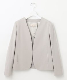 自由区 【好評につき追加生産/洗える】WASHABLEPONTE ノーカラージャケット