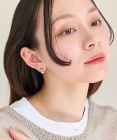 Phoebe 【ピアス見えシリーズ/金属アレルギー対応】オーバルフープスナップイヤリング　シルバー