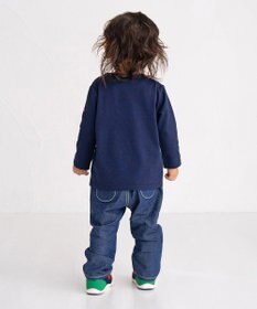 MIKI HOUSE HOT BISCUITS 【70-120cm】【Everyday Series】ワンポイント 長袖Tシャツ