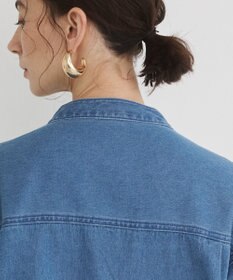 WEGO 【ANGIE VINTAGE】襟が選べる デニム プルオーバー シャツ（バンドカラー/レギュラー）