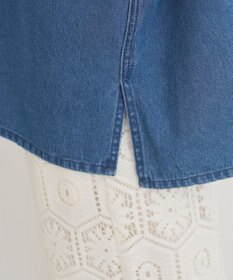 WEGO 【ANGIE VINTAGE】襟が選べる デニム プルオーバー シャツ（バンドカラー/レギュラー）