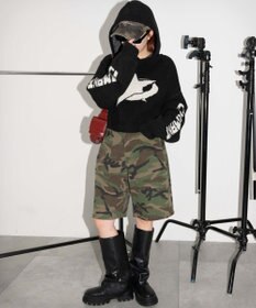 WEGO スタージャガードニットプルパーカー