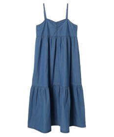 earth music&ecology デニムバックレースアップワンピース