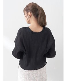 earth music&ecology ＳＥＴ２点クレープリボンブラウス＋インナー