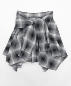 WEGO チェックシャツイレヘムミニスカート