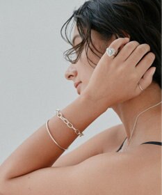 yoaa シルバー925 ハートプレートイヤーカフリング