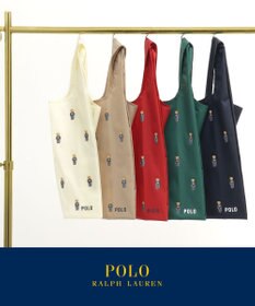 MOONBAT POLO RALPH LAUREN ベルト付きレインバッグ ポロベア総柄／撥水 透湿