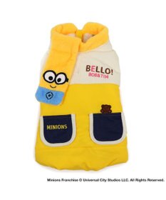 PET PARADISE ミニオン ボブ  遠赤外線 綿入れベスト マフラー付き 中型犬