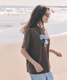 OP／FILA 【Ocean Pacific】ミッキー/水陸両用オーバーサイズTシャツ/レディース