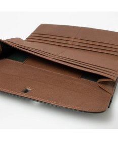 UNBILLION perche カラーコンビレザーかぶせ外がま口長財布