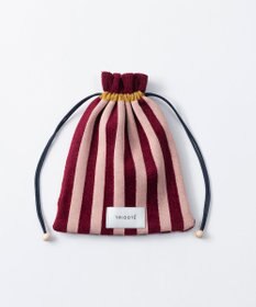 TRICOTE ストライプシャギーミニポーチ