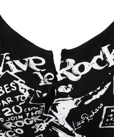 WEGO 【カップ付きインナー】グラフィックリブキャミソール