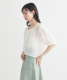 earth music&ecology ミニフリルカットレースアンサンブル