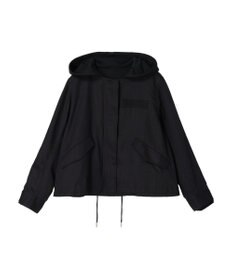 earth music&ecology パーカー付きミリタリーブルゾン